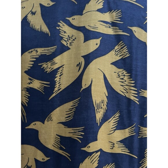 Boden Bird Print Bell Sleeve Lucie Blouse Top Size 12 Silk Blend - Picture 8 of 8